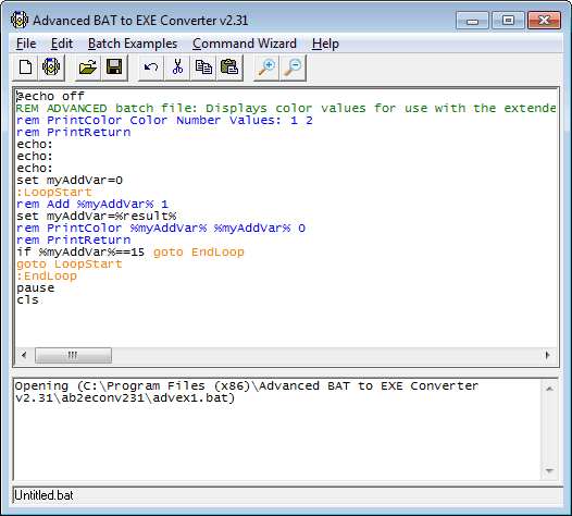 Advanced BAT to EXE Converter: A powerful tool that allows you to convert batch files to EXE files with ease. It supports various features like encryption, password protection, and compression.
Bat To Exe Converter: A simple yet effective tool that lets you convert batch files to EXE files. It offers various customization options, such as icon selection, administrative privileges, and more.