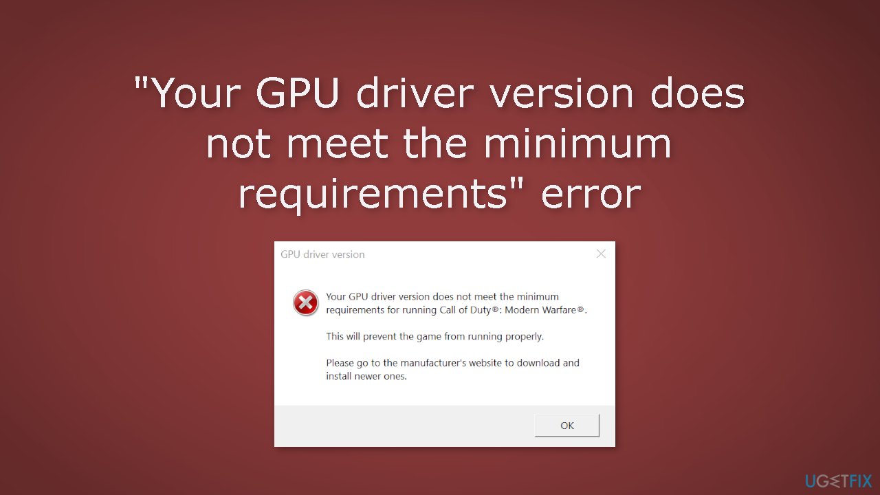 Check if your system meets the minimum requirements for the game
Update your graphics card drivers