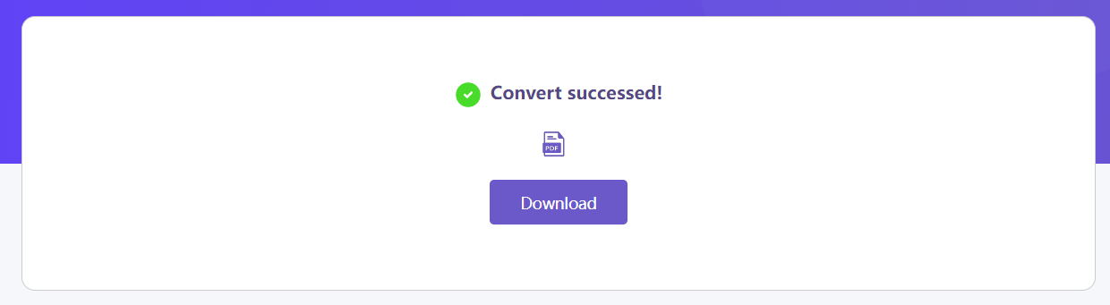 Click on the "Convert" button to start the conversion process.
Wait until the conversion process is completed.
