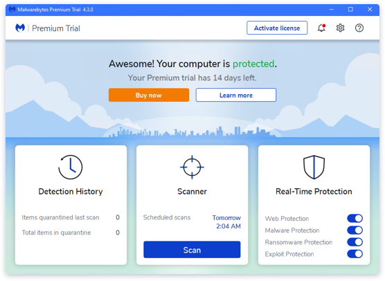 Download and install a reputable malware scanning software such as Malwarebytes
Open the program and follow the prompts to perform a full system scan