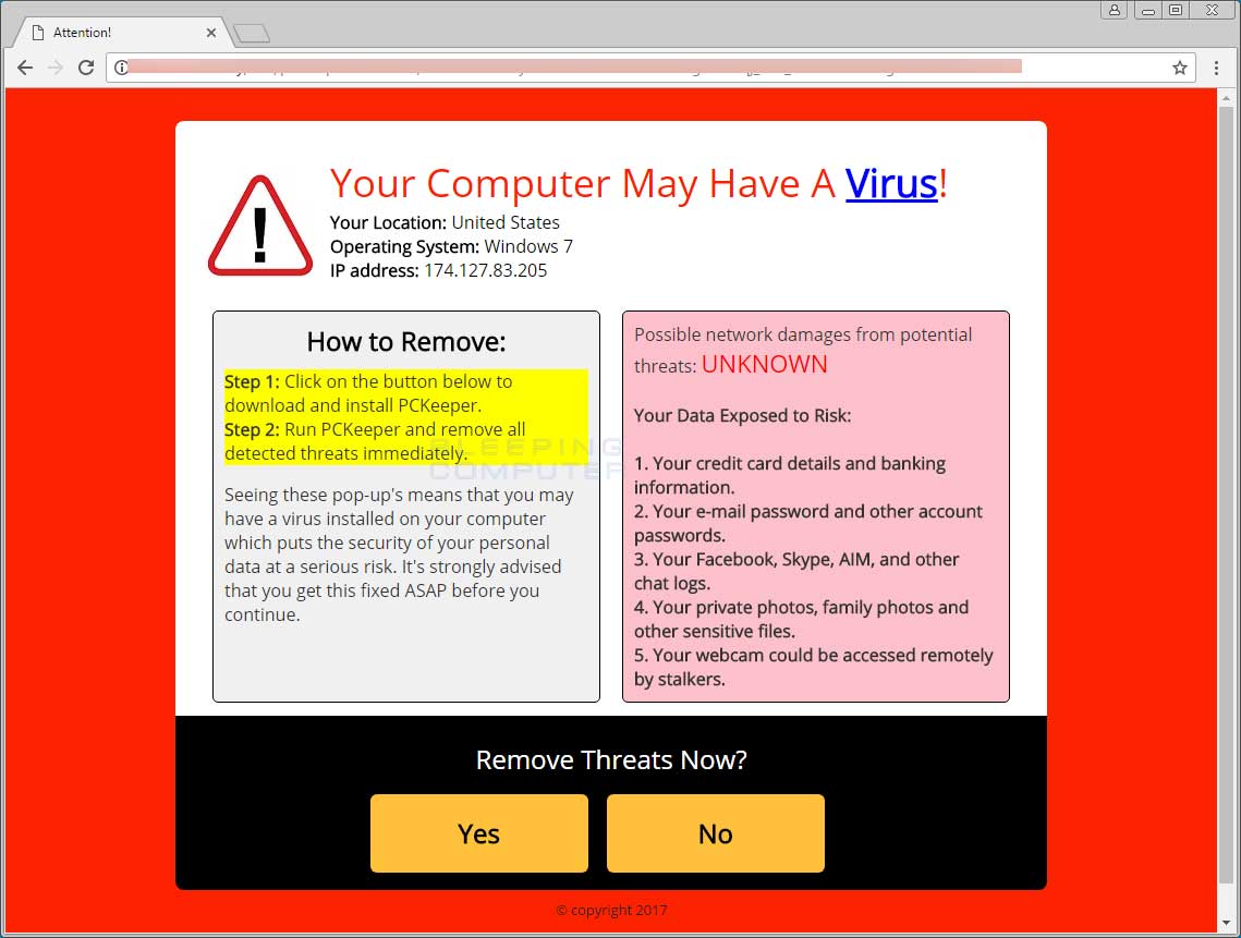 If your anti-virus program detects any threats, click on the "Remove" button.
Follow the on-screen instructions to remove the threats.