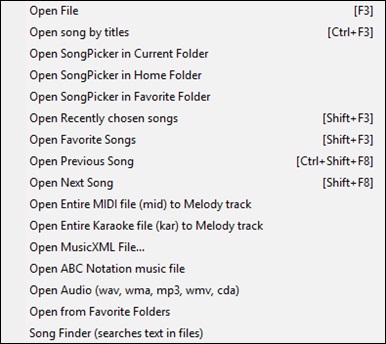 Open Band-in-a-Box 2009 DX Plug program
Click on the File menu and select "Open"