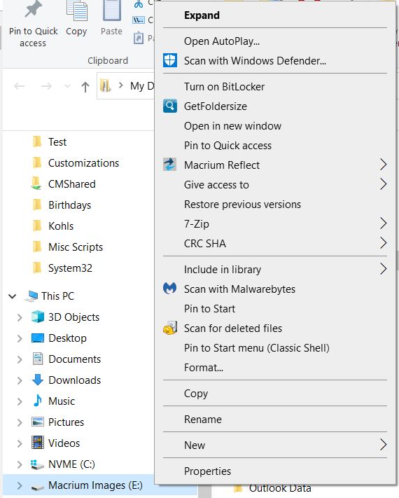 Open "File Explorer"
Right-click on the hard drive you want to check