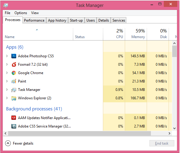 Open Task Manager by pressing Ctrl+Shift+Esc 
 End any processes related to conflicting software
