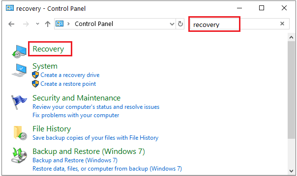 Open the Start menu
Type "System Restore" in the search bar and click on the corresponding option