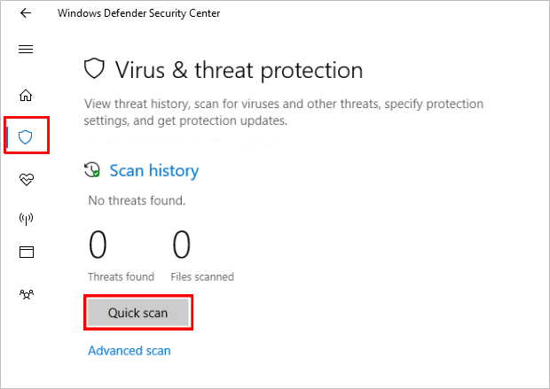 Open your antivirus software by clicking on the icon in your taskbar or desktop.
Click on the "Scan" or "Full Scan" button.