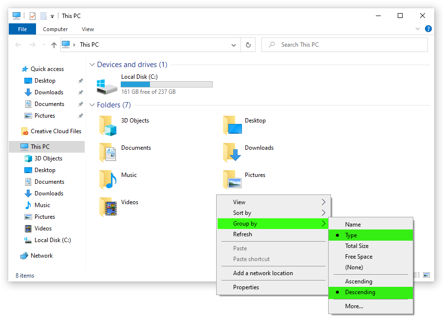 Open your file explorer
Navigate to your C: drive