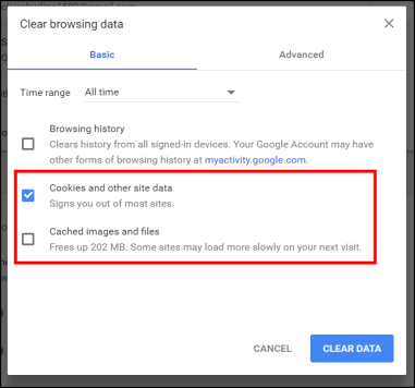 Open your web browser
Press Ctrl+Shift+Delete to open the Clear Browsing Data menu