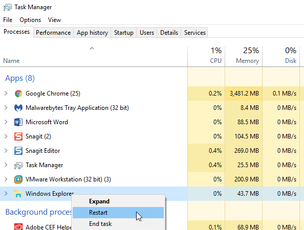 Press Ctrl+Shift+Esc to open Task Manager.
Find the bcmwld2k.exe process and select it.