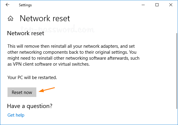 Restart your computer.
Windows will automatically reinstall the adapter.