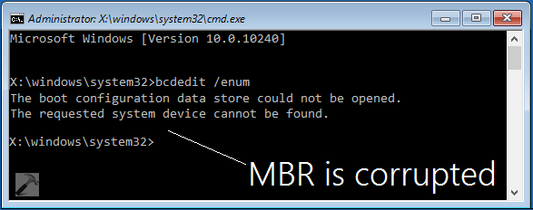 Retry the BCDEdit command to see if the issue has been resolved.
If the error persists, move on to the next repair method.