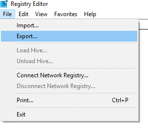 Save the backup to your desktop as a .reg file.
Double-click on the saved file to merge it with your registry.