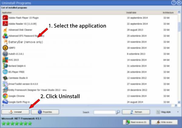 Select Uninstall and confirm
Download and install the latest version of BatteryBarSetup from a trusted website